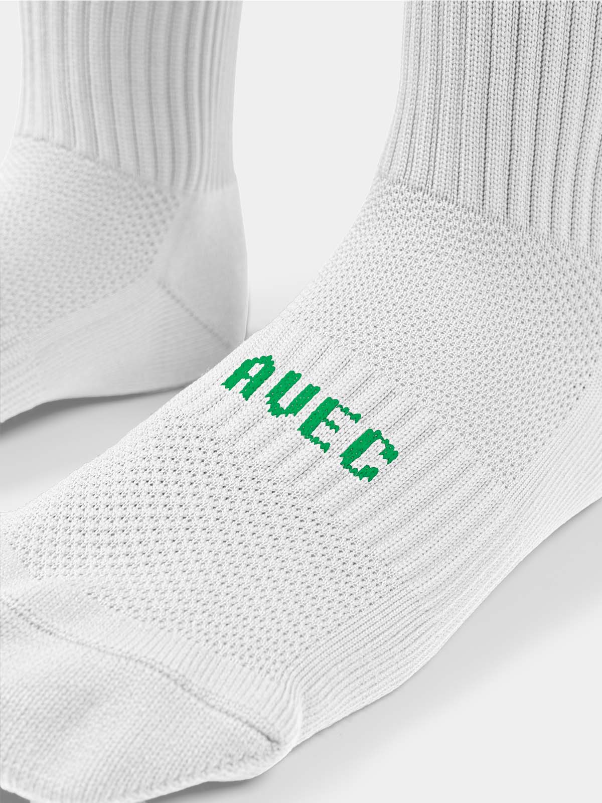 picture of pro hoop sock - green/white