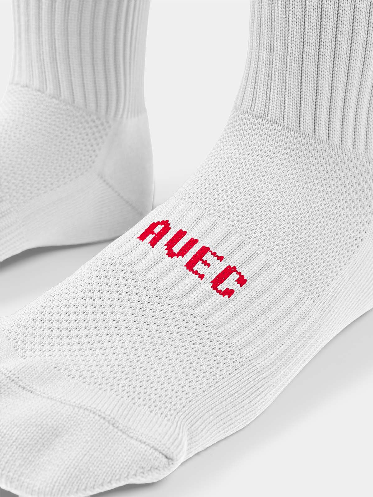 picture of pro hoop sock - red/white