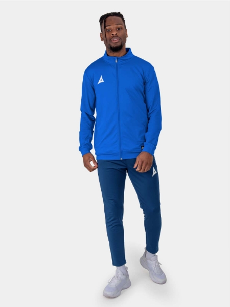 	Avec Focus 2 Royal Blue Track Jacket worn by model – full body shot