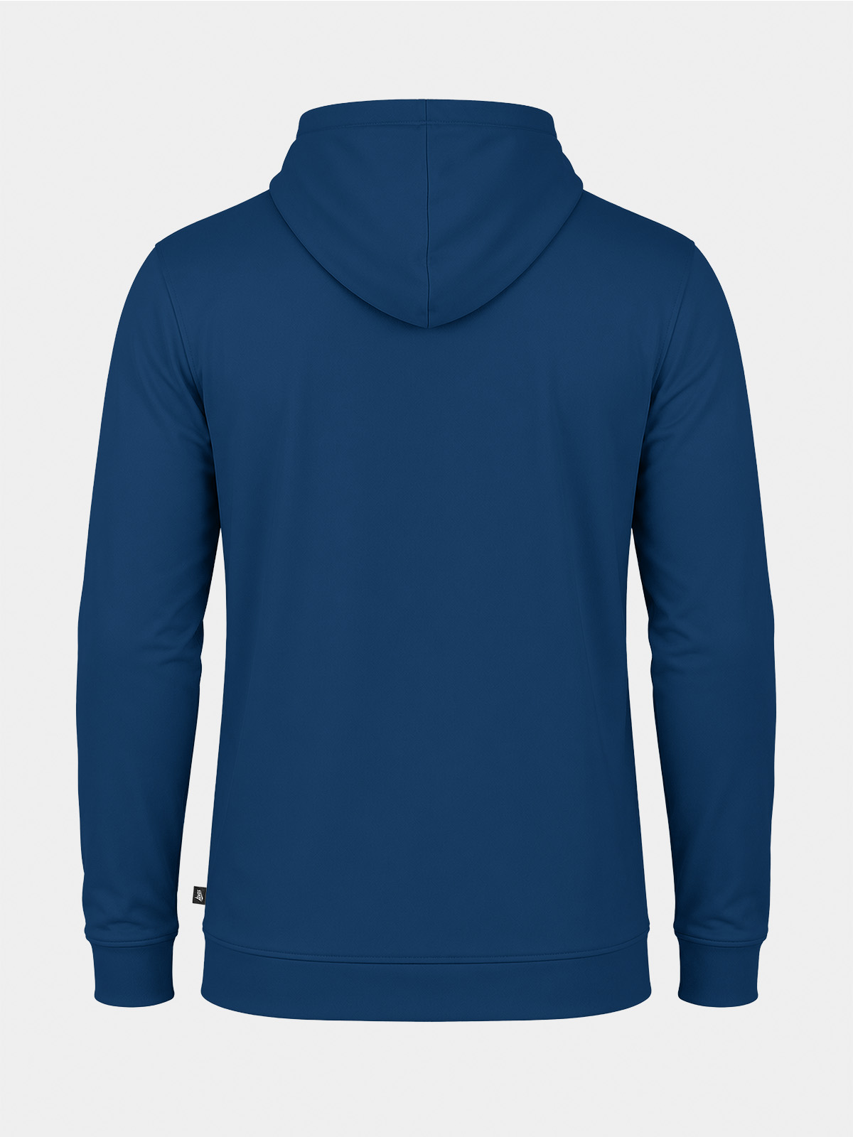 back view of the navy focus 2 essentials hoody, tailored for professional squad representation.