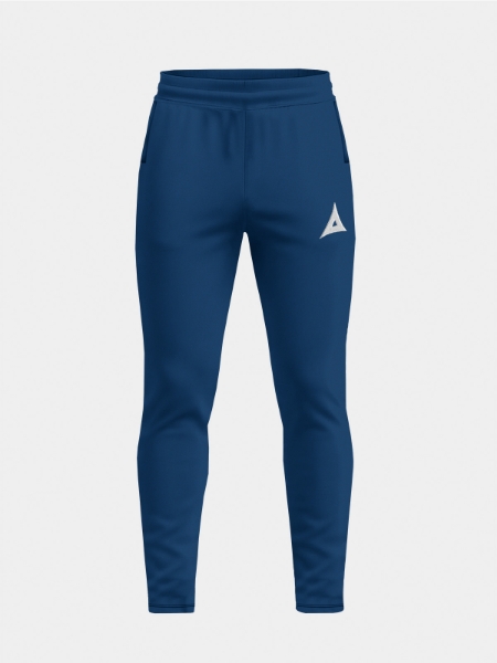 Straight-on view of the Navy Evolve Pro Tech Pant, showing the professional athletic fit and high-performance finish