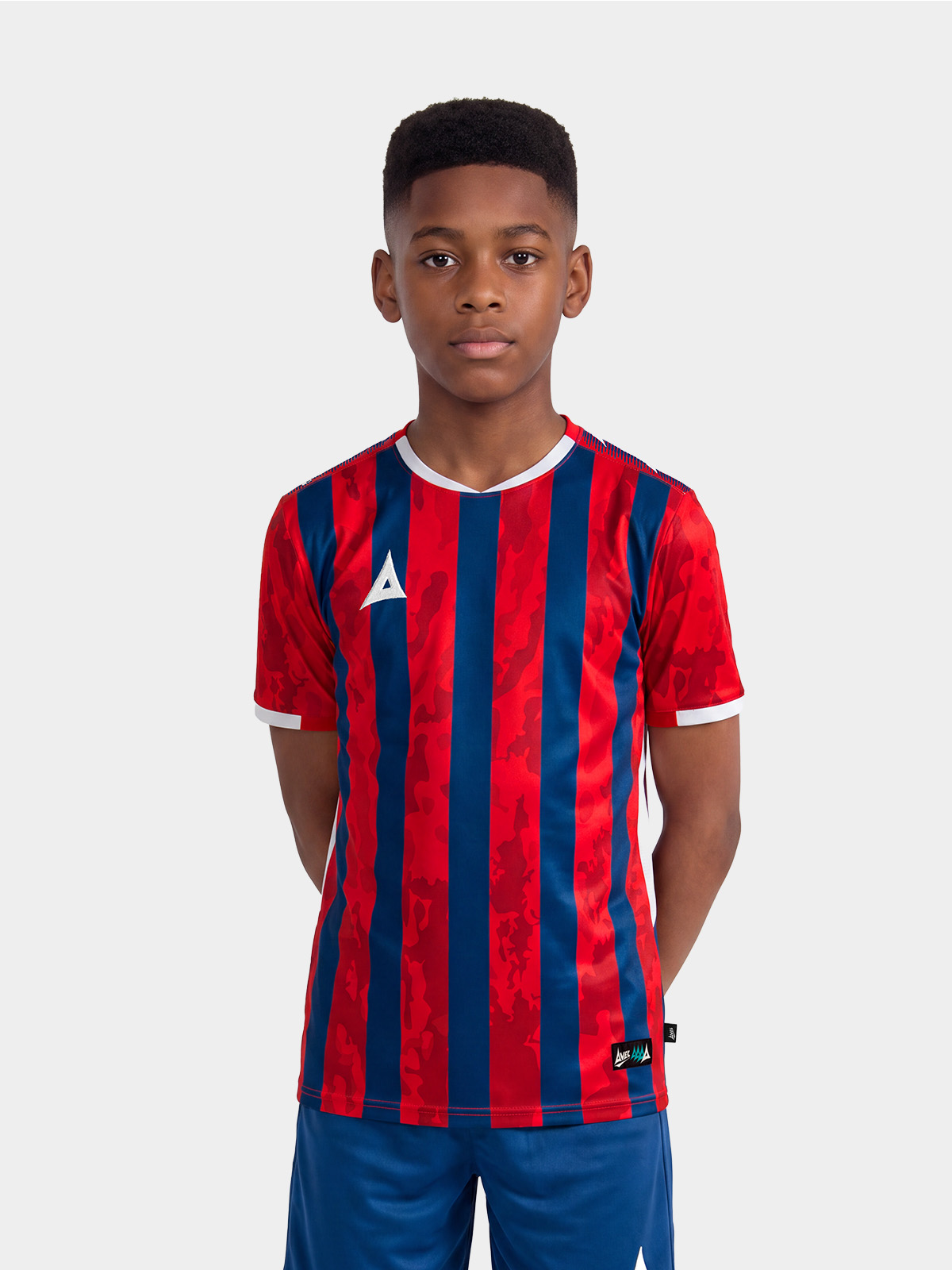 picture of pro intent stripe jersey - red/navy