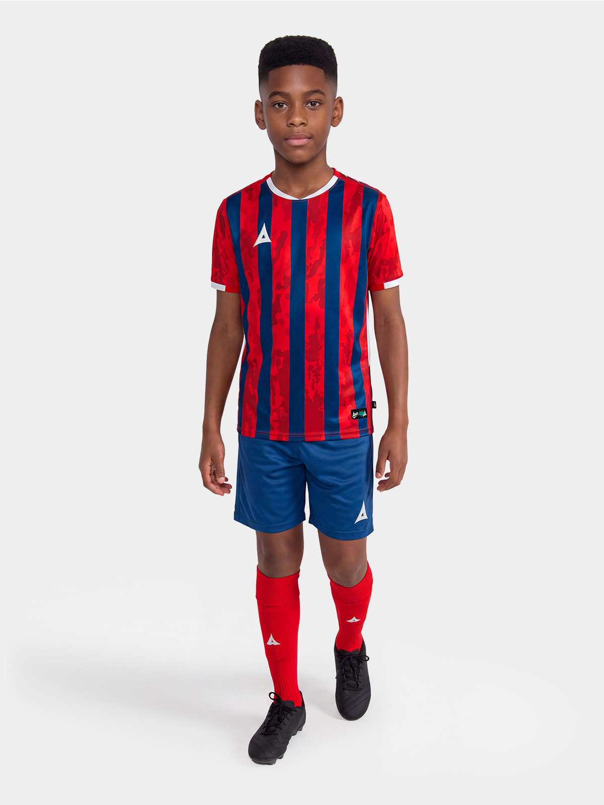 picture of pro intent stripe jersey - red/navy