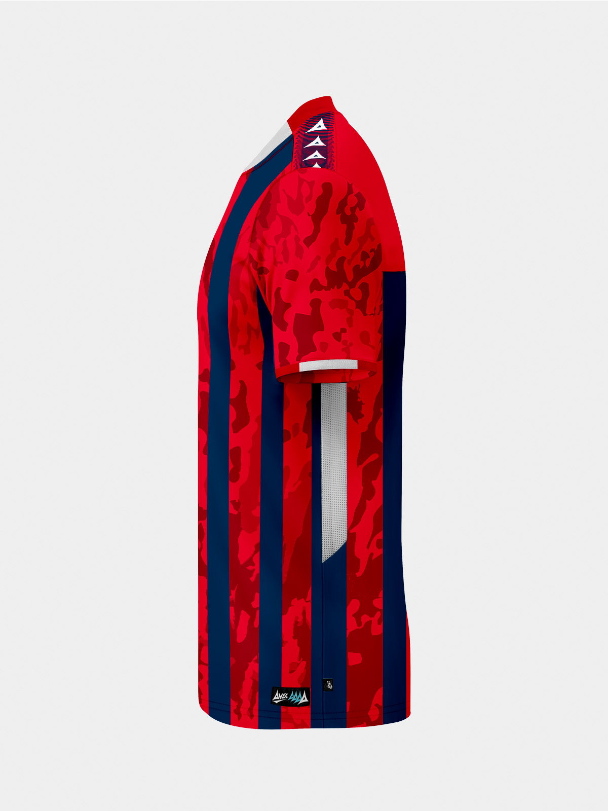 picture of pro intent stripe jersey - red/navy