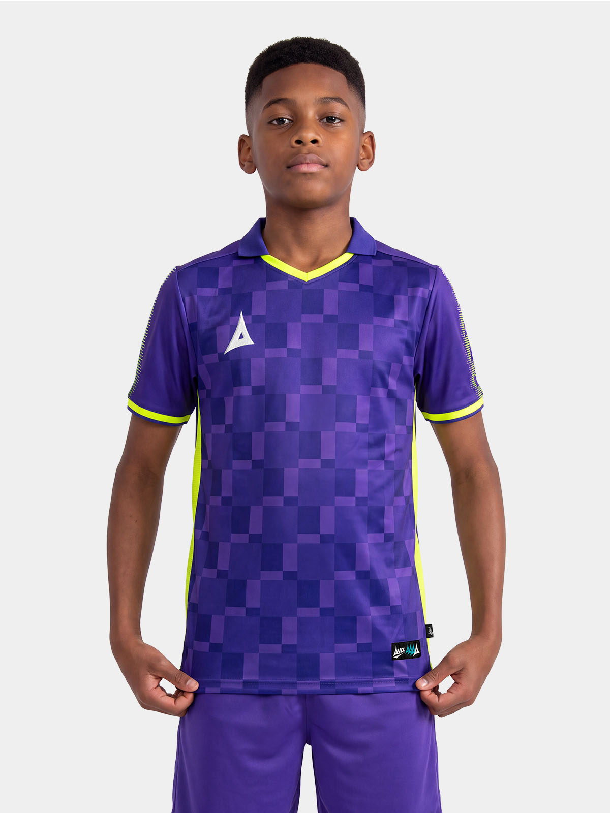 picture of sq pro jersey - purple/neon yellow