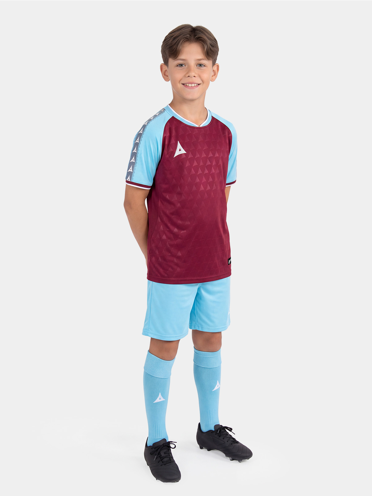 picture of heritage jersey - claret/sky