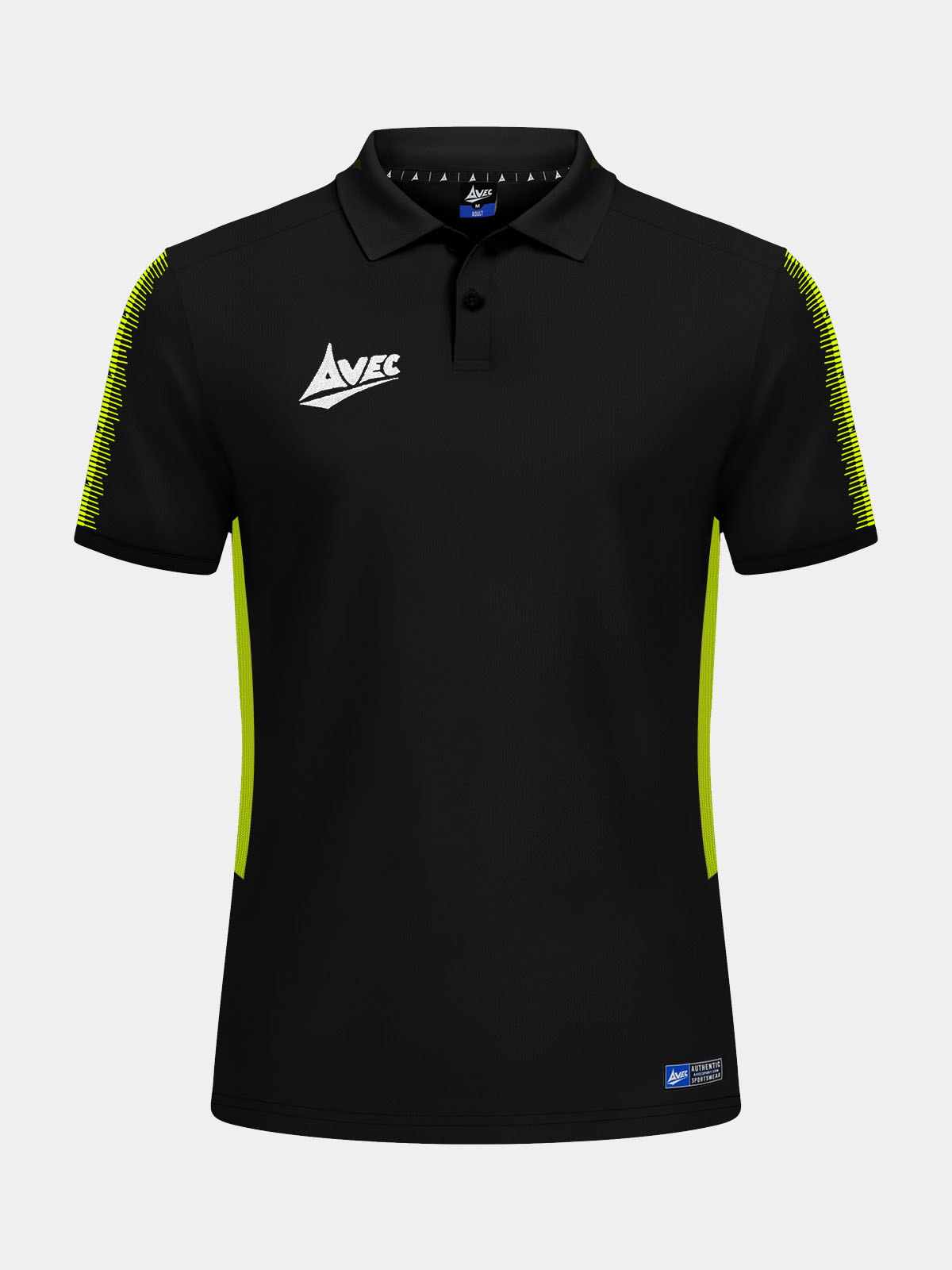 picture of evolve tech polo - black/neon yellow