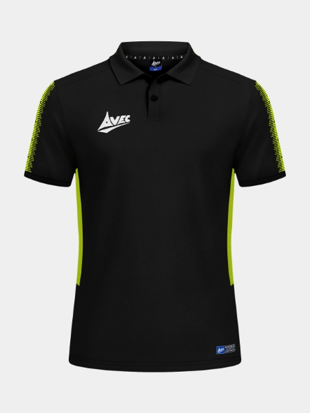 Picture of EVOLVE TECH POLO - BLACK/NEON YELLOW