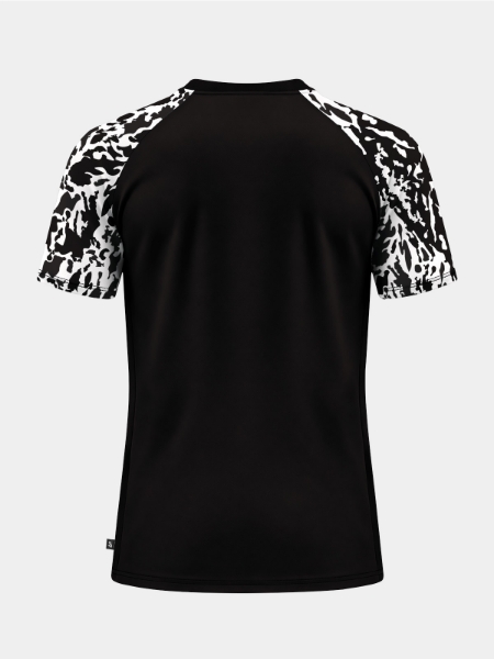 	Rear view of the Black jersey, tailored for amateur and professional club personalisation.