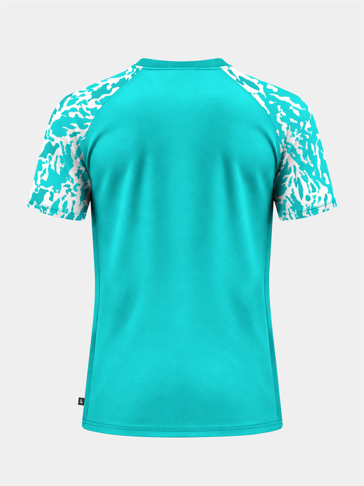 	back view of the hyper blue matchday jersey, offering a clean surface for club sponsors and player numbering.