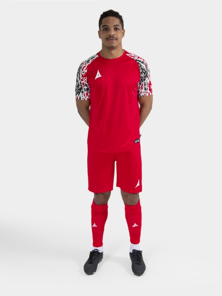 Full body kit view of the Red Classic Pro Jersey on-model, demonstrating a unified professional appearance.