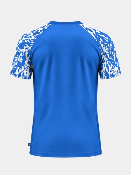 	Rear perspective of the Royal Blue jersey, tailored for amateur and professional club personalisation.