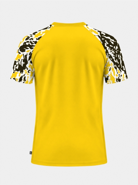 	Rear perspective of the Yellow jersey, tailored for amateur and professional club personalisation and printing.