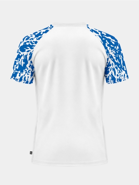 	Rear view of the White and Royal matchday jersey, offering a clean surface for club sponsors and player names.