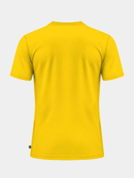 	Rear perspective of the Yellow / Navy Focus Classic 2 football shirt, showing the breathable mesh back panel.