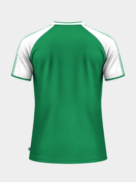 	Rear view of the Green and White Heritage Jersey, built for long-term club continuity.