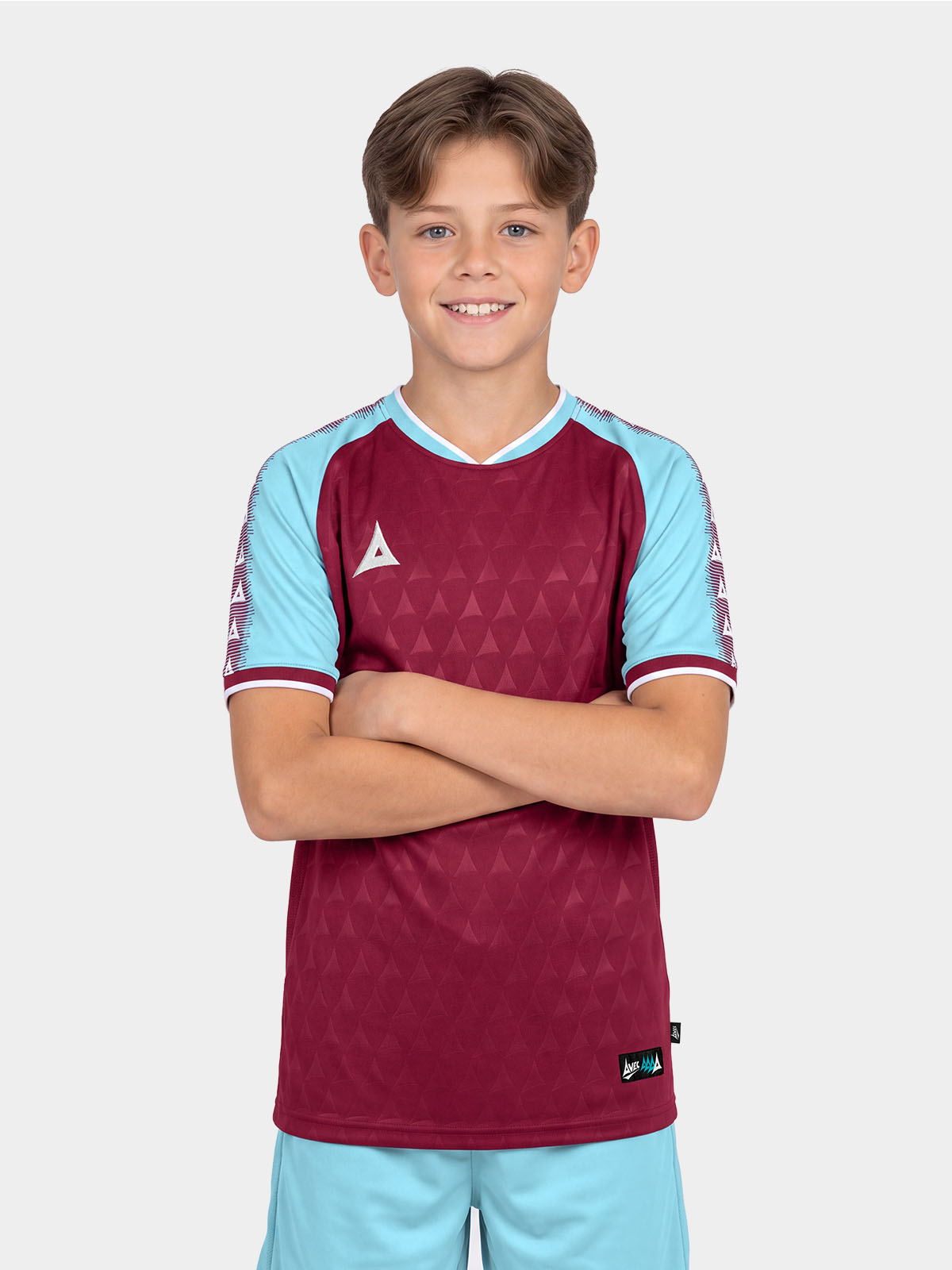 picture of heritage jersey - claret/sky