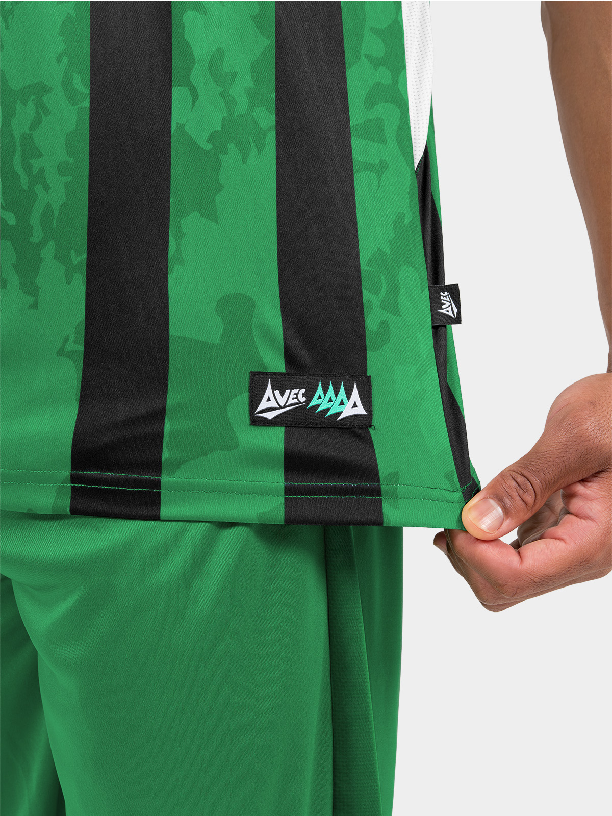 picture of pro intent stripe jersey - green/black