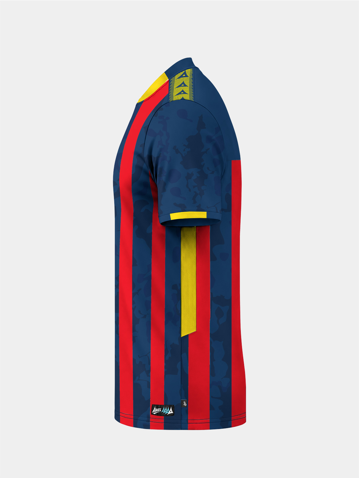 picture of pro intent stripe jersey - navy/red/yellow