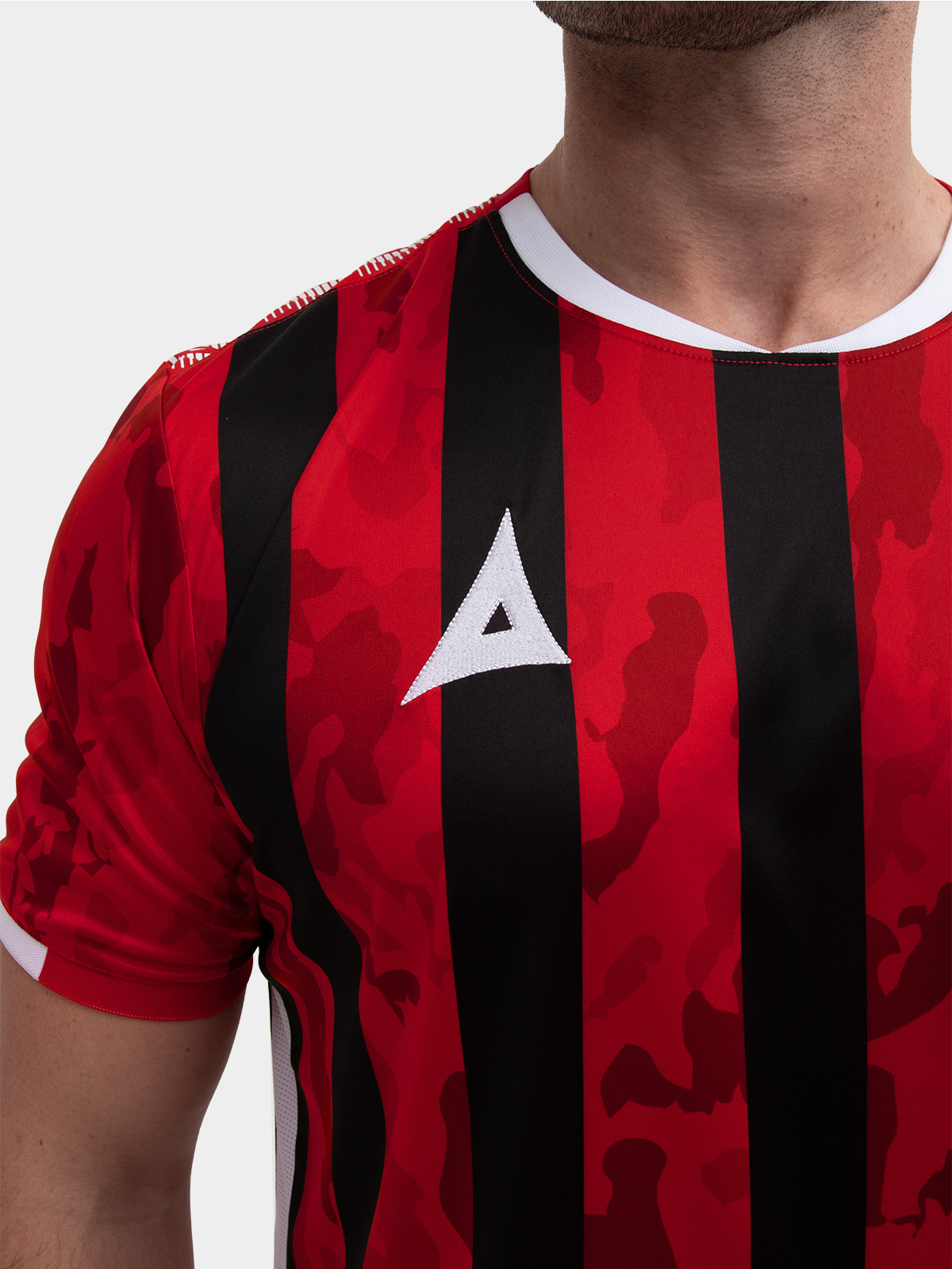 picture of pro intent stripe jersey - red/black