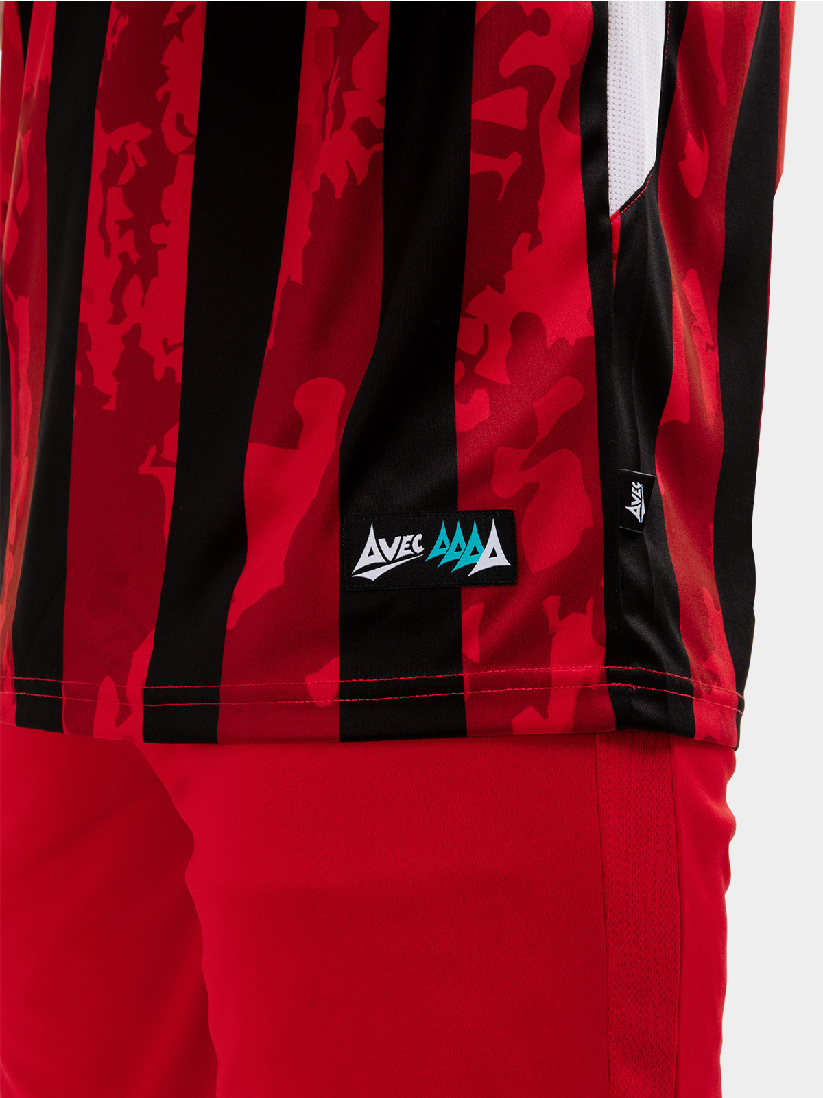 picture of pro intent stripe jersey - red/black
