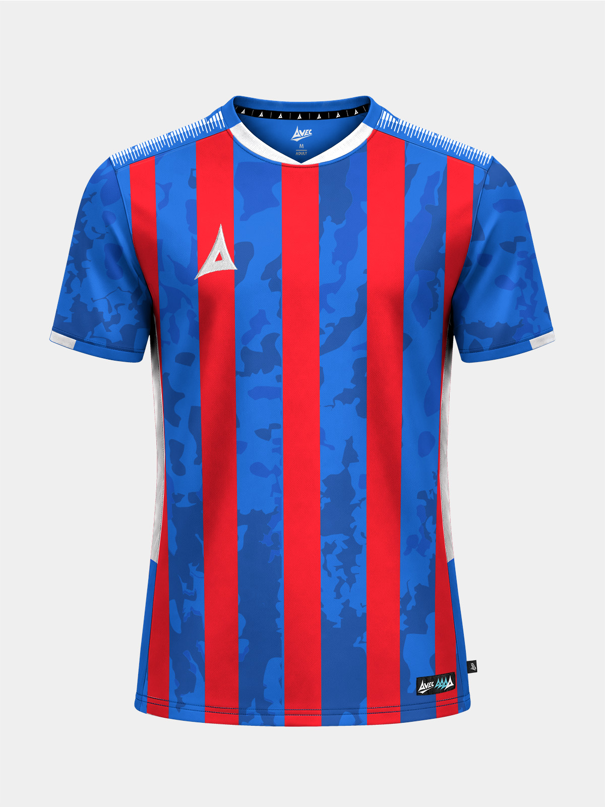 picture of pro intent stripe jersey - royal/red