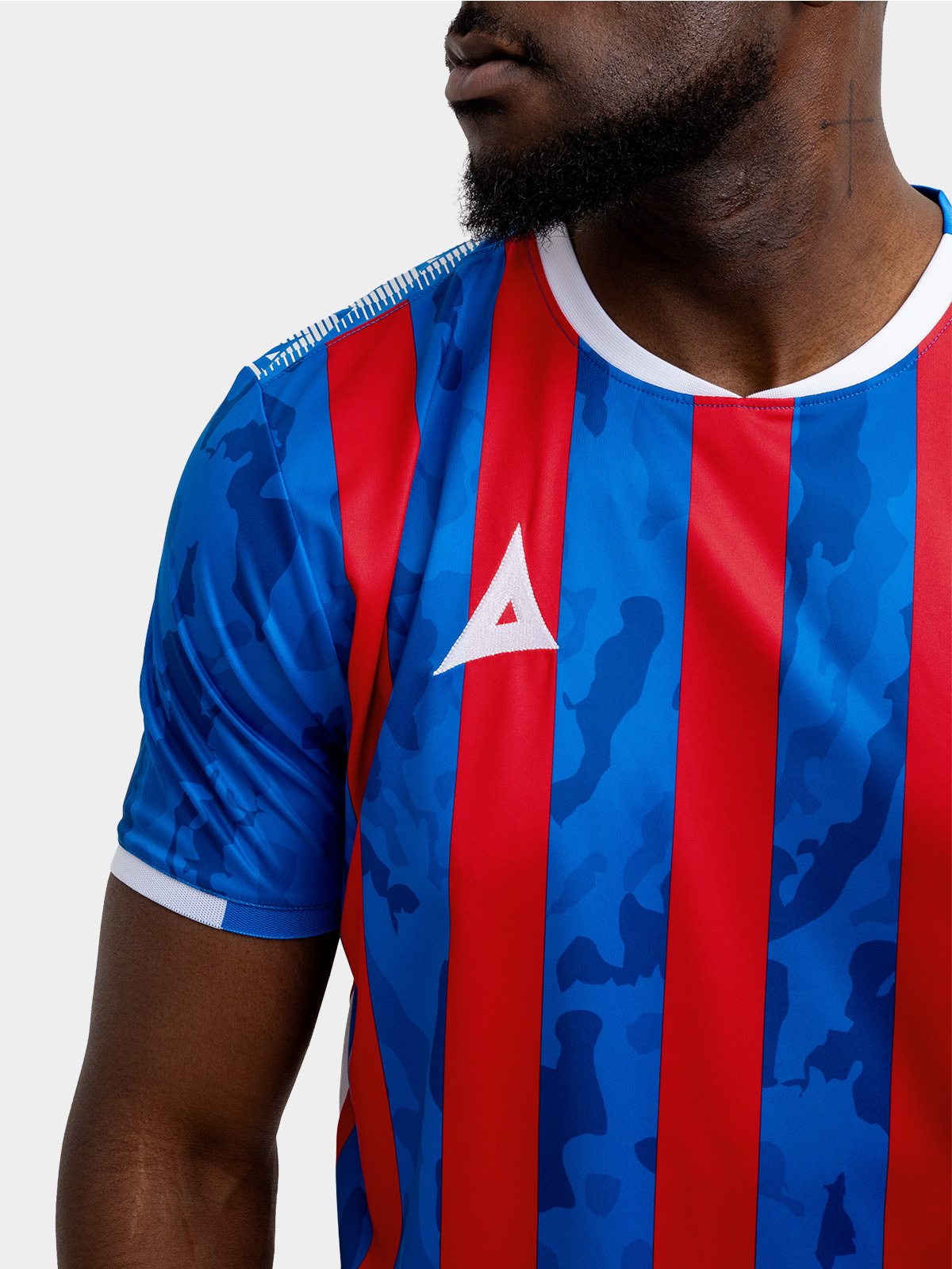 picture of pro intent stripe jersey - royal/red