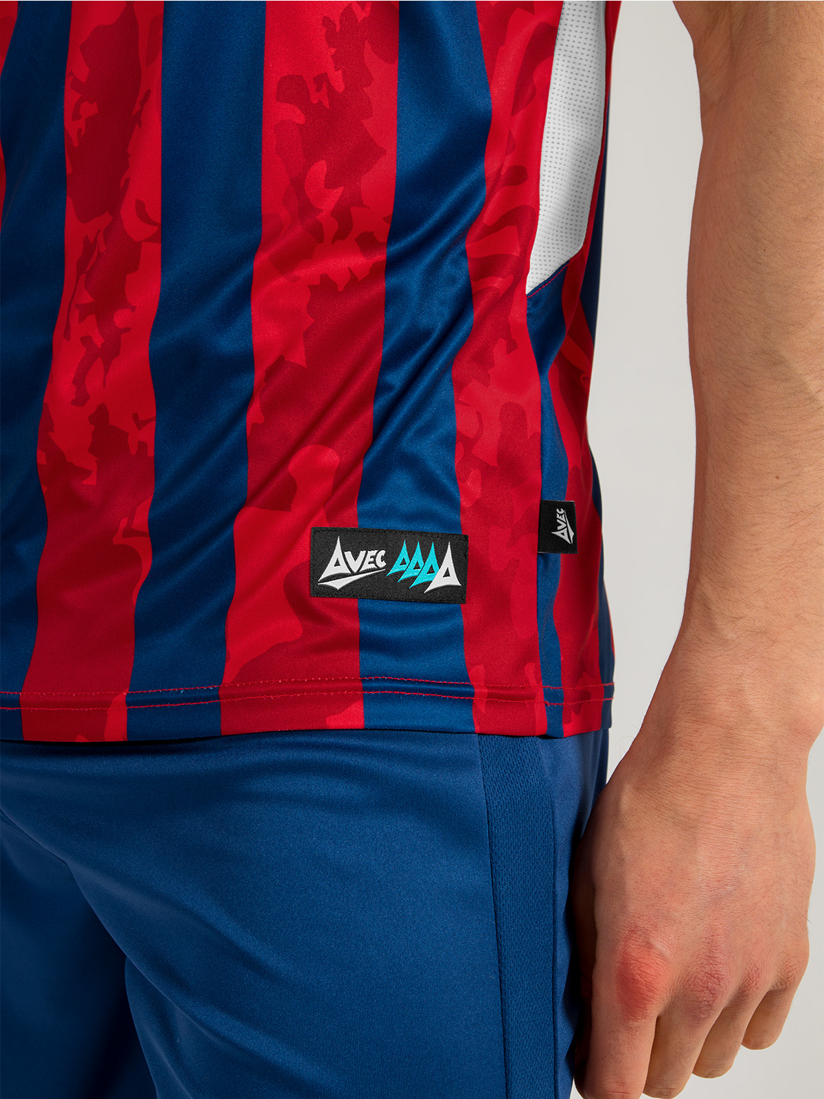 picture of pro intent stripe jersey - red/navy