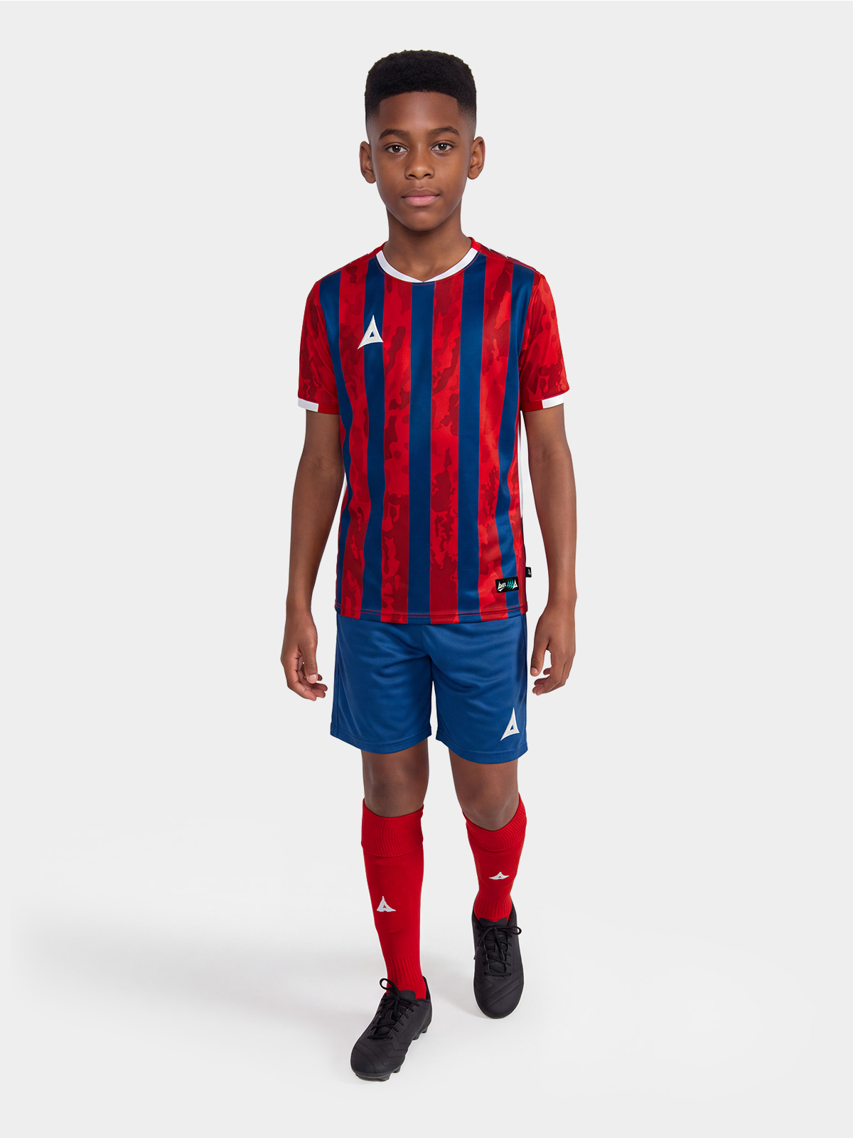 picture of pro intent stripe jersey - red/navy