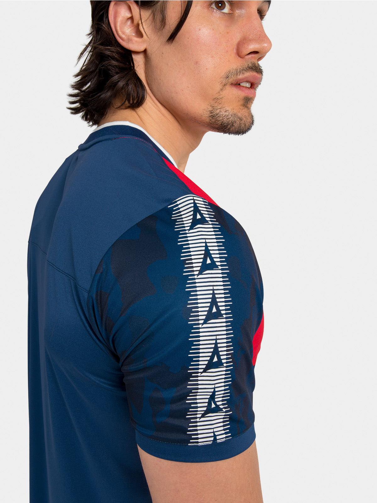 picture of pro intent hoop jersey - navy/red